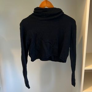 Cropped turtleneck sweater